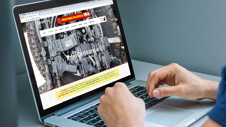 Person looking at an NRA site on their computer